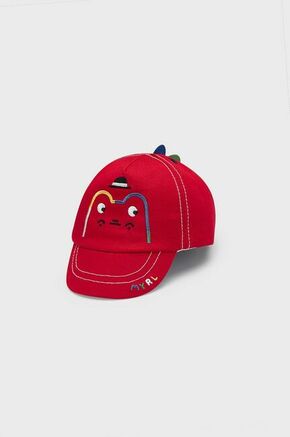 Mayoral Newborn otroški klobuk - rdeča. Klobuk iz zbirke Mayoral Newborn. Model iz tkanine tiskane tkanine.