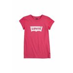 Otroški t-shirt Levi's roza barva - roza. Otroški T-shirt iz kolekcije Levi's. Model izdelan iz pletenine s potiskom.