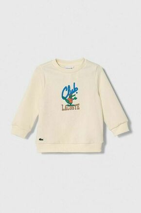 Otroški pulover Lacoste bež barva - bež. Otroški pulover iz kolekcije Lacoste