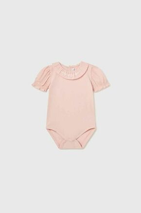 Body za dojenčka Mayoral - roza. Body za dojenčka iz kolekcije Mayoral. Model izdelan iz enobarvne tkanine.