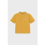 Otroški polo Mayoral rumena barva - rumena. Polo majica za dojenčka iz kolekcije Mayoral. Model izdelan iz udobne pletenine.