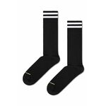 Nogavice Happy Socks Solid Sneaker Thin Crew Sock črna barva - črna. Nogavice iz kolekcije Happy Socks. Model izdelan iz elastičnega, enobarvnega materiala.
