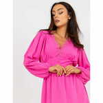 ITALY MODA Ženska obleka s čipkastim izrezom RHETT roza DHJ-SK-15673.25_388889 Univerzalni