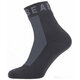 Sealskinz Waterproof All Weather Ankle Length Sock with Hydrostop Black/Grey S Kolesarske nogavice