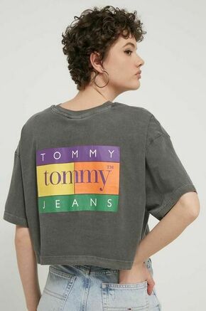 Bombažna kratka majica Tommy Jeans ženska