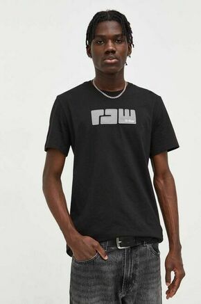 Bombažna kratka majica G-Star Raw črna barva - črna. Kratka majica iz kolekcije G-Star Raw