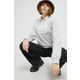 Bombažen pulover Love Moschino ženska, siva barva - siva. Pulover iz kolekcije Love Moschino. Model izdelan iz tanke, rahlo elastične pletenine.
