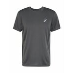 Kratka majica za tek Asics Core siva barva - siva. Kratka majica za tek iz kolekcije Asics. Model izdelan iz hitrosušečega materiala.