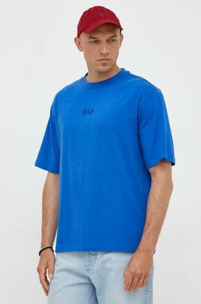 Bombažna kratka majica GAP - modra. Kratka majica iz kolekcije GAP