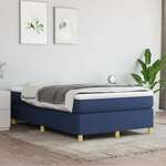 Greatstore Box spring posteljni okvir modra 120x200 cm blago
