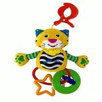 WEBHIDDENBRAND Plišasta igrača z ropotuljico Baby Mix tiger