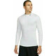 Nike Dri-Fit Fitness Mock-Neck Long-Sleeve Mens Top White/Black L Fitnes majica