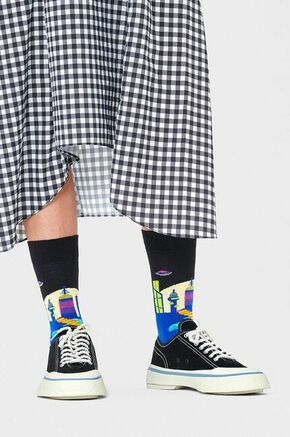 Nogavice Happy Socks ženske - pisana. Visoke nogavice iz kolekcije Happy Socks. Model izdelan iz vzorčastega materiala.