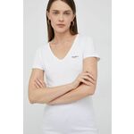 Bombažna kratka majica Pepe Jeans bela barva - bela. Kratka majica iz kolekcije Pepe Jeans. Model izdelan iz tanke, rahlo elastične pletenine.