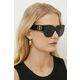 Sončna očala Balenciaga ženska, črna barva, BB0323SK - črna. Sončna očala iz kolekcije Balenciaga. Model z enobarvnimi stekli in okvirji iz plastike. Ima filter UV 400.