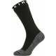 Sealskinz Waterproof Warm Weather Soft Touch Mid Length Sock Black/Grey Marl/White XL Kolesarske nogavice