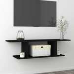 vidaXL Stenska TV omarica črna 103x30x26,5 cm