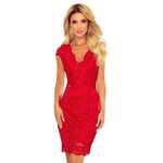 Numoco Ženska obleka 316-1, rdeča, XL