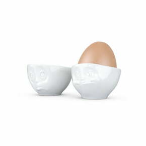 Komplet 2 skodelic za jajca iz belega porcelana 58products Oh Please