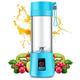 Akumulatorski prenosni športni mešalnik 400ml USB blender moder