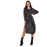 Factoryprice Ženska obleka midi črtasta srajca DEANNA črna EM-SK-TLL3734.97_390473 onesize
