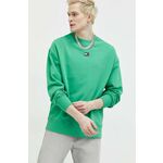 Bombažen pulover Tommy Jeans moška, zelena barva - zelena. Mikica iz kolekcije Tommy Jeans. Model izdelan iz elastične pletenine. Izjemno udoben material, izdelan iz naravnih vlaken.