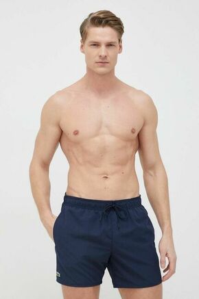 Kopalne kratke hlače Lacoste mornarsko modra barva - mornarsko modra. Kopalne kratke hlače iz kolekcije Lacoste. Model izdelan iz tkanine.