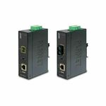 Planet IGTP-805AT Industrijski pretvornik 1x1Gb RJ45 / 1xSFP, PoE 802.3at, -40 do 75 stopinj, IP30, EFT+ESD, 12-48VDC, brez ventilatorja