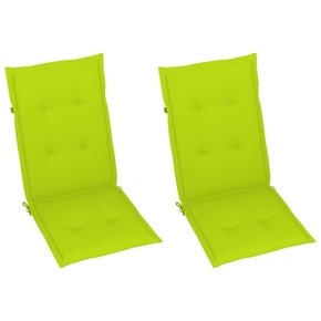 VidaXL Blazine za vrtne stole 2 kosa svetlo zelene 120x50x4 cm