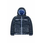 Otroška jakna Levi's - modra. Otroški jakna iz kolekcije Levi's. Podložen model, izdelan iz gladkega materiala.
