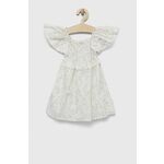 Otroška bombažna obleka Birba&amp;Trybeyond bela barva - bela. Otroški obleka iz kolekcije Birba&amp;Trybeyond. Model izdelan iz vzorčaste tkanine. Lahkoten in prijeten material, namenjen toplejšim letnim časom.