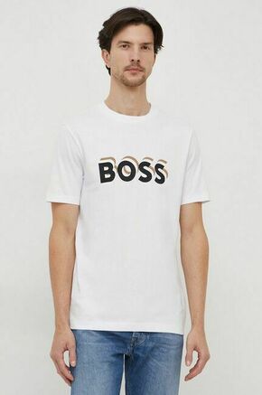 Bombažna kratka majica BOSS moški