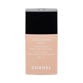 Chanel Vitalumière Aqua SPF15 vlažilni puder 30 ml odtenek 40 Beige za ženske
