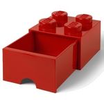 LEGO škatla za shranjevanje s 4 predali, rdeča