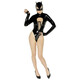 Black Velvet - Body Batwoman z dolgimi rokavi (črn) - M