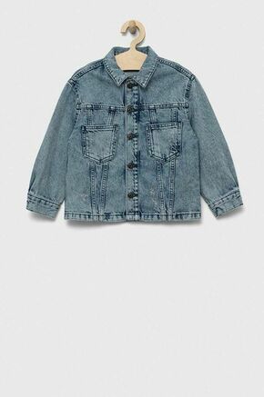 Otroška jeans jakna Sisley - modra. Otroški jakna iz kolekcije Sisley. Prehoden model