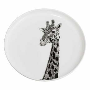 Bel porcelanast krožnik Maxwell &amp; Williams Marini Ferlazzo Žirafa