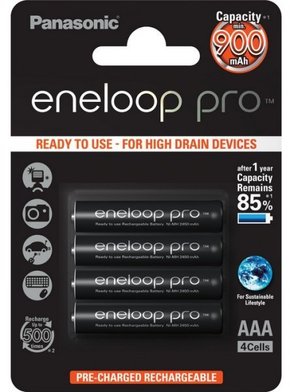 Panasonic baterije Eneloop Pro AAA (4 kosi)