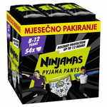 PAMPERS Plenične hlače Ninjamas Pajama Pants Spaceships, 54 kom, 8 let, 27kg-43kg