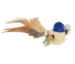 Shumee Trixie Toy ptica s perjem in mačjo meto 8 cm