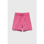 Otroške kopalne kratke hlače Abercrombie &amp; Fitch roza barva - roza. Otroški kopalne kratke hlače iz kolekcije Abercrombie &amp; Fitch. Model izdelan iz vzorčastega materiala.