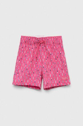 Otroške kopalne kratke hlače Abercrombie &amp; Fitch roza barva - roza. Otroški kopalne kratke hlače iz kolekcije Abercrombie &amp; Fitch. Model izdelan iz vzorčastega materiala.