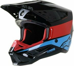 Alpinestars S-M5 Bond Helmet Black/Red/Cyan Glossy S Čelada