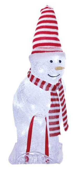 Emos LED božični snežak s kapo in šalom