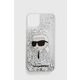 Karl Lagerfeld iphone 14 plus 6,7" srebrn/srebrn trdi ovitek glitter karl head