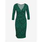 Orsay Črno-zelena ženska cvetlična obleka ORSAY_411195867000 L