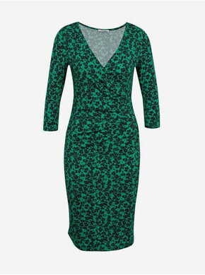 Orsay Črno-zelena ženska cvetlična obleka ORSAY_411195867000 L
