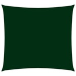 Senčno jadro oksford blago kvadratno 3,6x3,6 m temno zeleno