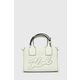 Torbica Karl Lagerfeld bela barva, 245W3093 - bela. Majhna torbica iz kolekcije Karl Lagerfeld. Model na zapenjanje, izdelan iz ekološkega usnja.