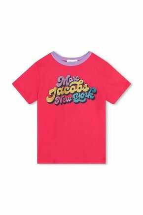 Bombažna kratka majica Marc Jacobs rdeča barva - rdeča. Otroške kratka majica iz kolekcije Marc Jacobs. Model izdelan iz pletenine. Model iz izjemno udobne bombažne tkanine.